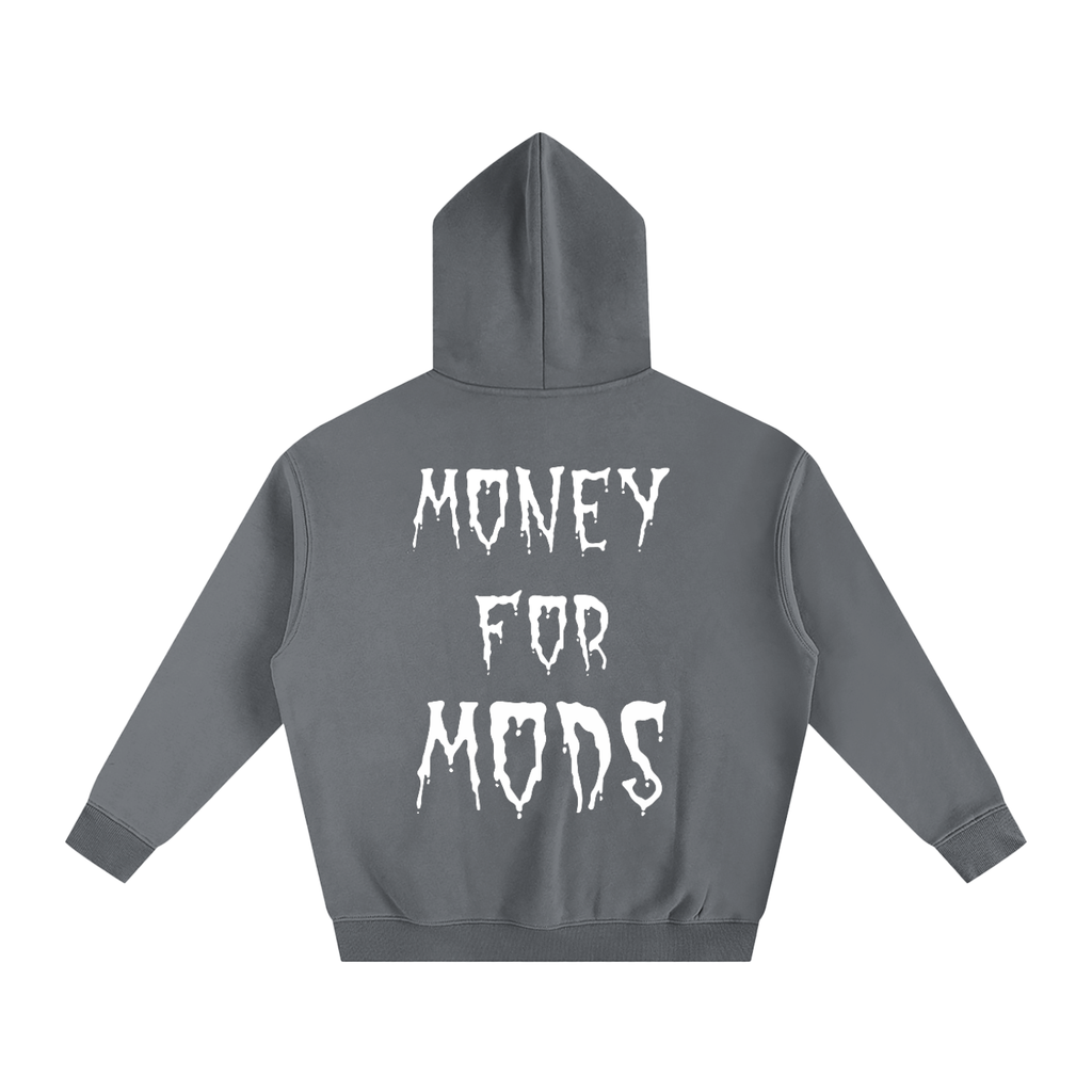 Spooky design oversized fleeced hoodie