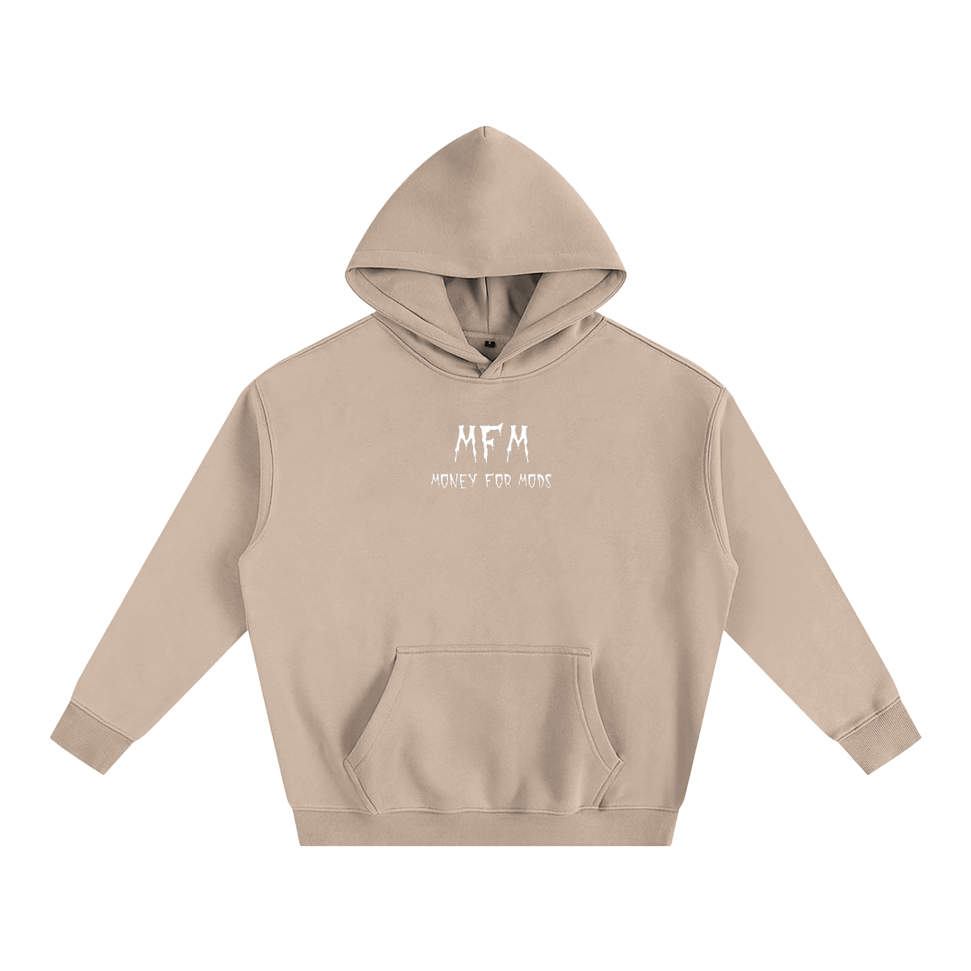 Spooky design oversized fleeced hoodie
