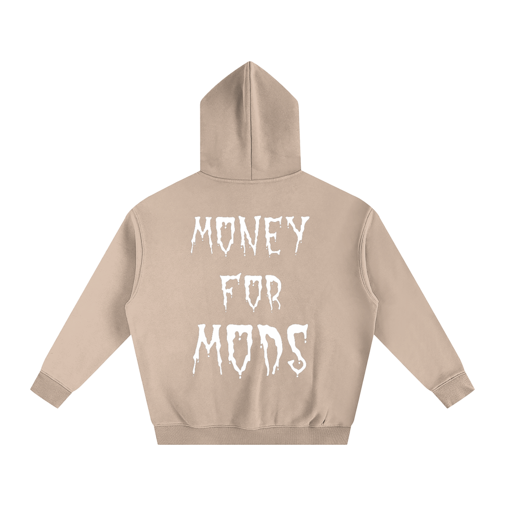 Spooky design oversized fleeced hoodie