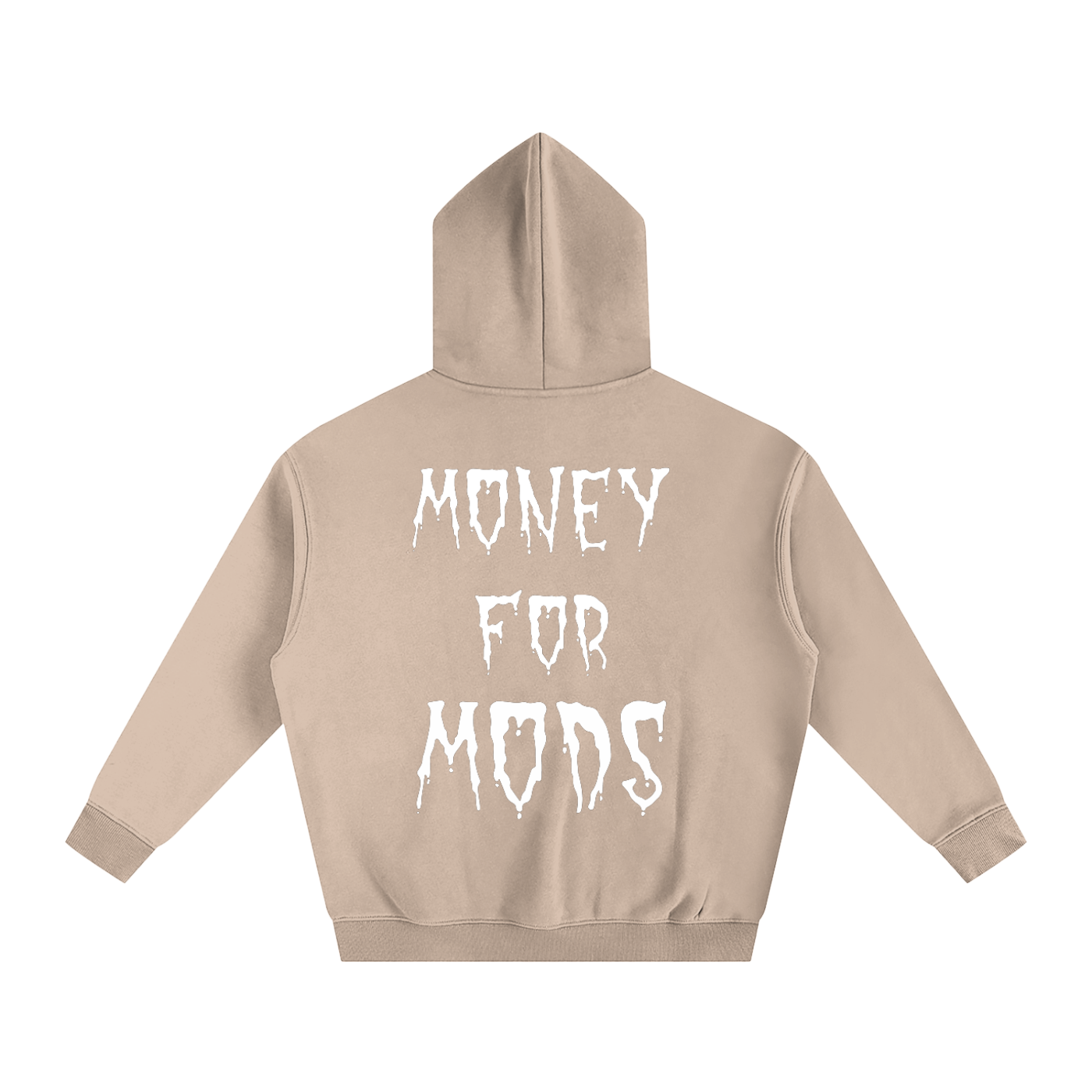 Spooky design oversized fleeced hoodie