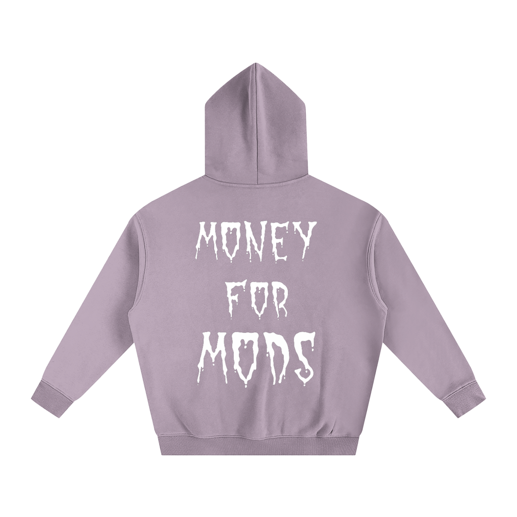 Spooky design oversized fleeced hoodie