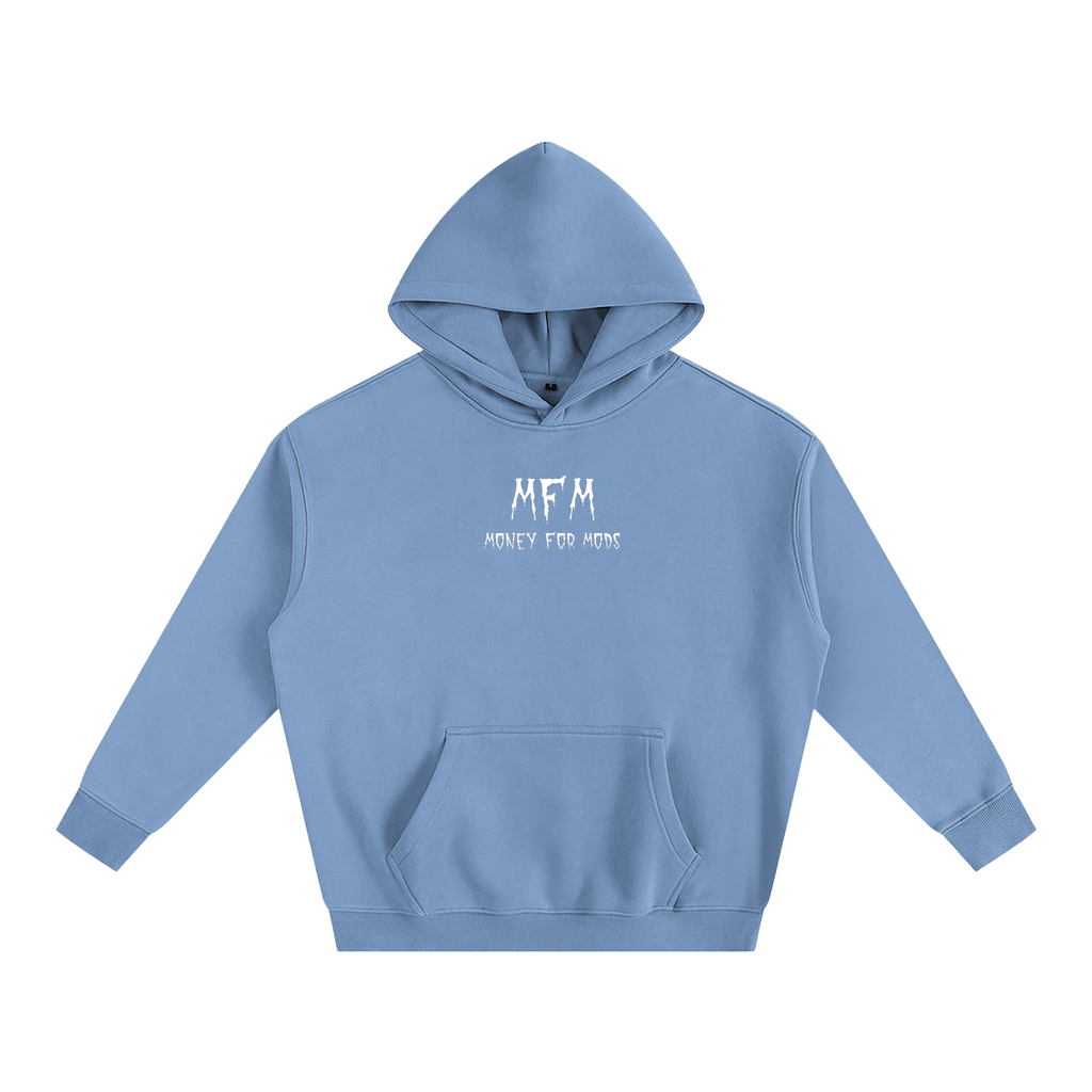 Spooky design oversized fleeced hoodie