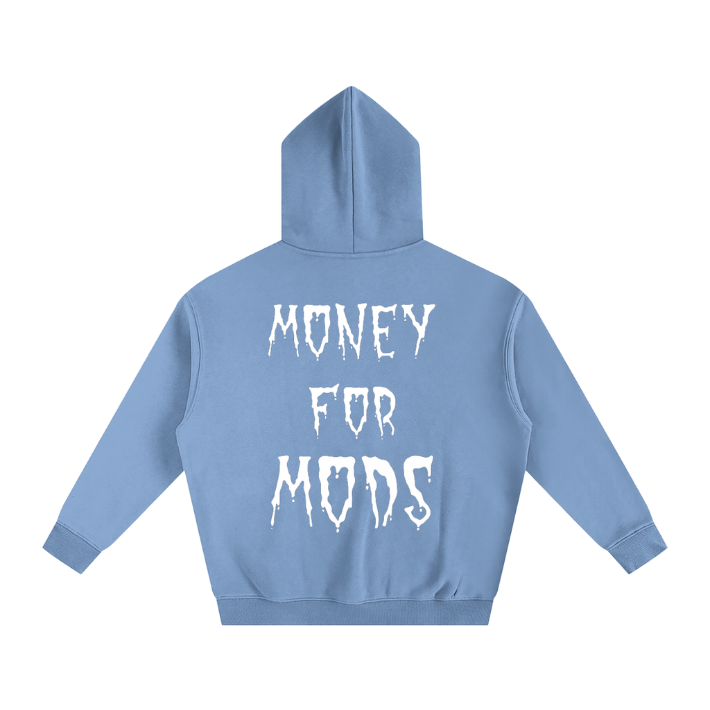 Spooky design oversized fleeced hoodie