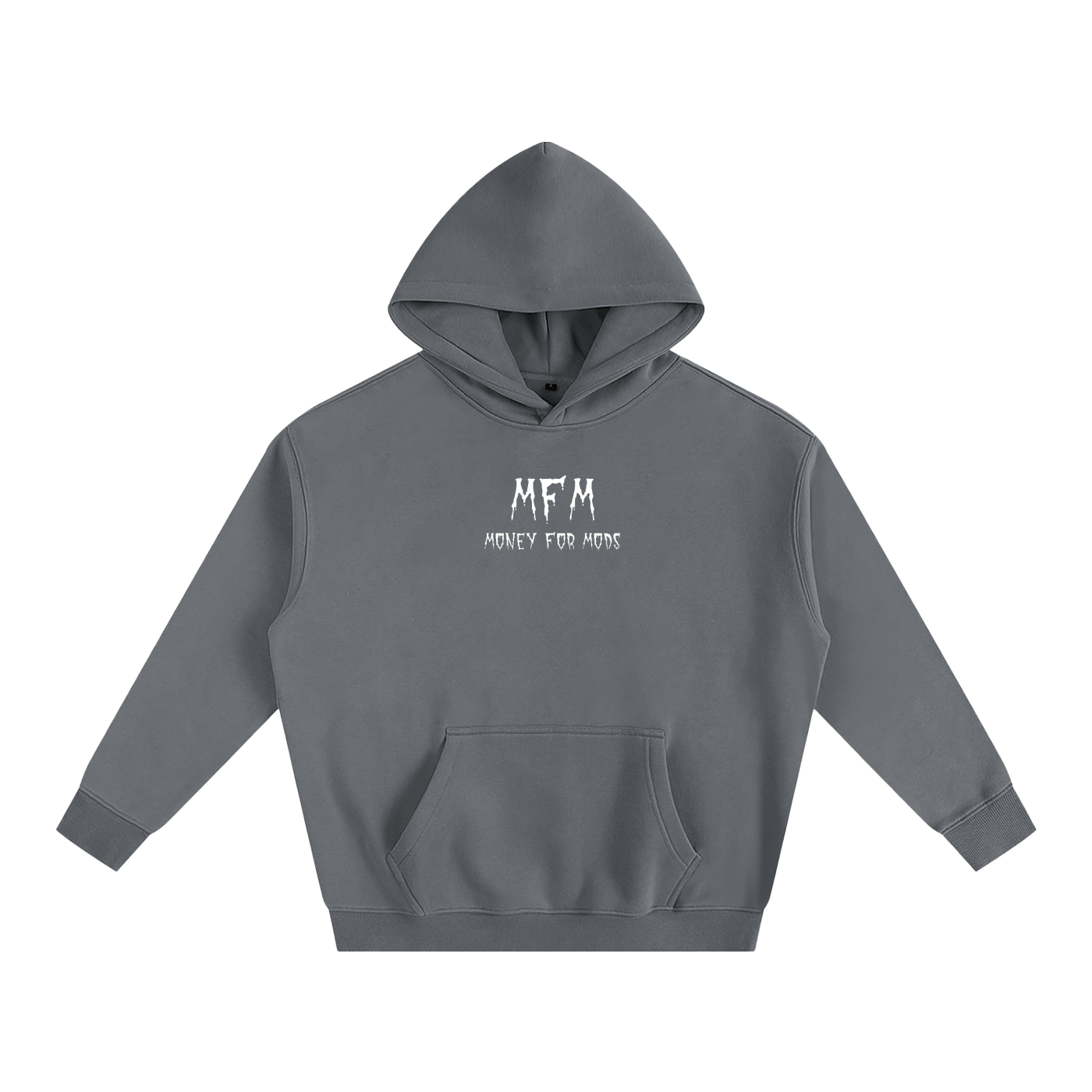 Spooky design oversized fleeced hoodie
