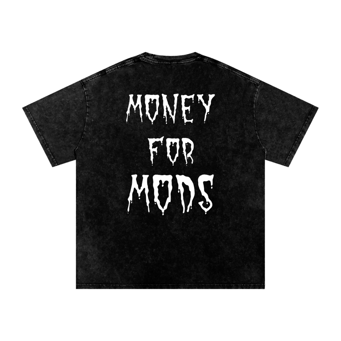 Spooky design snow washed oversized t-shirt